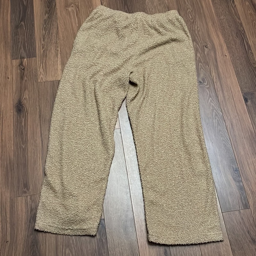 ANTHROPOLOGIE Saturday/Sunday Victoria Tan Sherpa Wide Leg Pants SHIPS SAME DAY - Picture 6 of 7